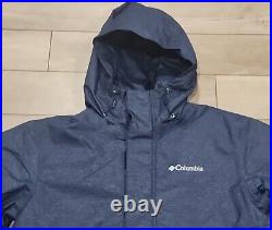 $200 NWT Columbia Men's Big Sparks Insulated Hooded Jacket Navy Blue MEDIUM M