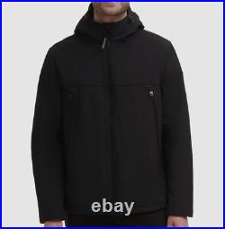 $225 Calvin Klein Men's Black Infinite Stretch Hooded Soft Shell Jacket Size M