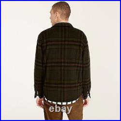 $248 NWT J. Crew Wallace Barnes Spruce M Wool plaid PRIMALOFT lined shirt Jacket