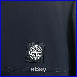 £395 Stone Island Hooded Soft Shell Jacket withCompass Logo, Navy Blue size XL