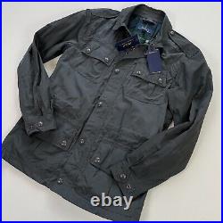 $398 NWT Polo Ralph Lauren (S) Gray Softshell Wind Resistant Plaid Lined Jacket