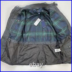 $398 NWT Polo Ralph Lauren (S) Gray Softshell Wind Resistant Plaid Lined Jacket