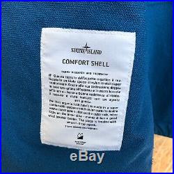 £475 Stone Island Comfort Soft Shell R bomber jacket Light blue XXL 2XL