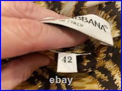 $4,100 DOLCE & GABBANA REAL MINK Fur Long Dress Coat Jacket 38 40 42 2 4 6 S M D