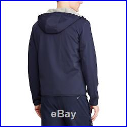$695 Ralph Lauren Purple Label RLX Navy Fleece Softshell Hooded Jacket Coat NWT