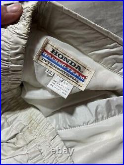 80's Vintage Honda Racing Team Bomber Jacket Tracksuit Pants Men's (LL) Japan