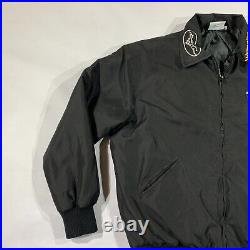 ACTRA Jacket Men XL Black Team Roping Wrangler Lined Quilted Bomber Cowboy Rodeo