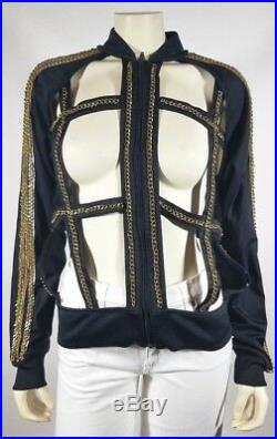 ADIDAS Jeremy Scott 2013 Black Chain Cage Jacket size S