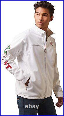 ARIAT Men's New Team Softshell Mexico Jacket, White