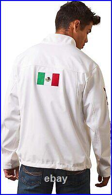 ARIAT Men's New Team Softshell Mexico Jacket, White