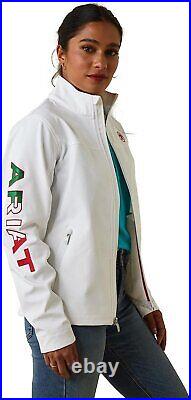 ARIAT Women's Classic Team Softshell Mexico Jacket, White