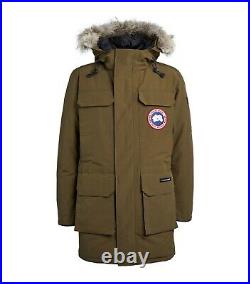 AUTHENTIC Canada Goose Down Parka Jacket Expedition Fur Warm Coat Khaki XL