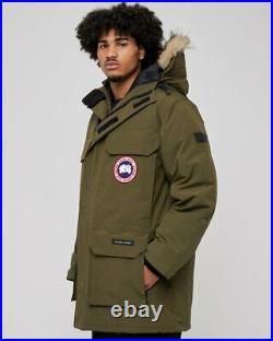 AUTHENTIC Canada Goose Down Parka Jacket Expedition Fur Warm Coat Khaki XL