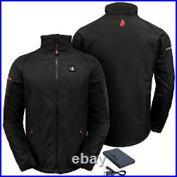 ActionHeat 5V Battery Heated Soft-Shell Jacket for Men Black XL