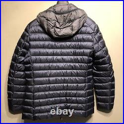 Adhoc Men's Down Hooded Puffa/Padded Jacket Navy/Dark Grey Size M Slim RRP £390