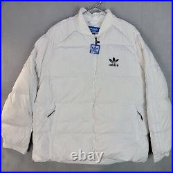 Adidas SST Superstar Down Jacket Bomber Full Zip White Mens XL (BR4799)