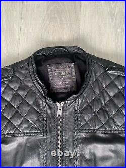 All Saints Meuse Leather Jacket Black Large Great Condition
