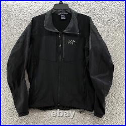 Arc'teryx Jacket Mens Medium Black Fleece Lined Full Zip Soft Shell Outdoor