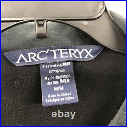 Arc'teryx Jacket Mens Medium Black Fleece Lined Full Zip Soft Shell Outdoor