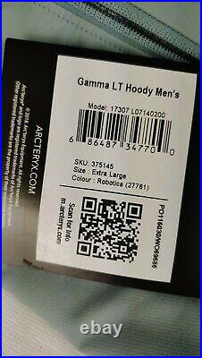 Arc'teryx Men's Gamma LT Hoody Jacket Soft Shell Stretch Robotica Gray Size XL