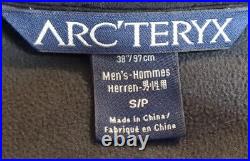 Arc'teryx Softshell Jacket Full Zip Windstopper Fleece Lined Black Small