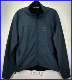 Arcteryx Mens Gamma Jacket Large Fleece Lined Soft Shell Blue Full Zip Arcteryx