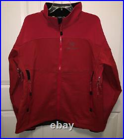 Arcteryx Windstopper Mens Size XXL Full Zip Jacket Soft Shell Red Orange Canada
