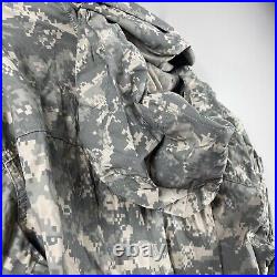 Army Issued Cold Weather Soft Shell Camo Combat Medium-Regular Jacket With Hood