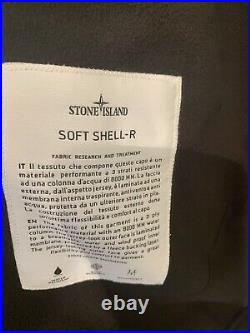 Aw20 Stone Island Black V0029 Soft Shell-r Jacket Size M 7315q0122 Rrp £485