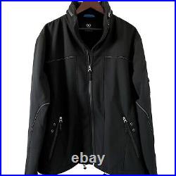 BUGATCHI UOMO Jacket Soft Shell Outdoors Hood Water Resistant Men XL Black