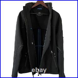 BUGATCHI UOMO Jacket Soft Shell Outdoors Hood Water Resistant Men XL Black