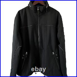 BUGATCHI UOMO Jacket Soft Shell Outdoors Hood Water Resistant Men XL Black