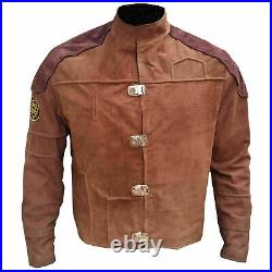 Battlestar Galactica Jacket Raptor Viper Pilot Motorcycle Brown Suede Leather