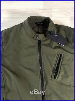 Belstaff Coat Belstaff Soft Shell Biker Jacket Khaki Green EU46 Small NEW Fitted