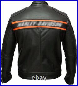 Bill Goldberg Classic Men's Harley Davidson Black Leather Motorcycle Jacket
