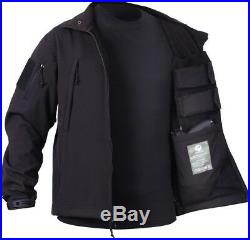 Black Ambidextrous Military Soft Shell Concealed Carry Tactical Jacket