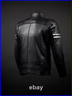 Black Leather Jacket Real Lambskin Leather Jacket For Men's Motorcycle Jacket