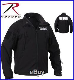 Black Special Ops Tactical Soft Shell Tactical Security Jacket Coat Rothco 97670