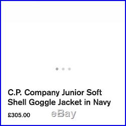Bnwt Cp Company Undersixteen Soft Shell Goggle Jacket Age 8. Retails At £305