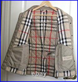 Burberry Brit Women's Ashurst Taupe Diamond Quilted Jacket Sz L