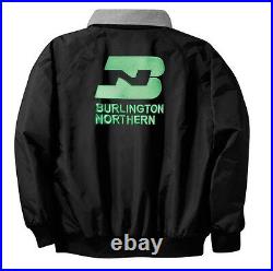 Burlington Northern Embroidered Jacket Front and Rear 46r