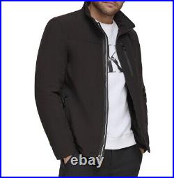 CALVIN KLEIN Soft Shell Jacket Mens Size XXL 2XL Black Sherpa Lined Classic NWT