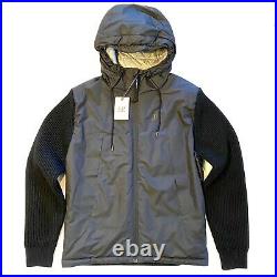CP COMPANY Mens Wadding Padding Soft Shell Down Knit Jacket Black (MSRP $595)