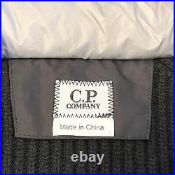 CP COMPANY Mens Wadding Padding Soft Shell Down Knit Jacket Black (MSRP $595)