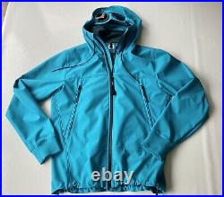C. P. Company Soft Shell Goggle Jacket RRP £325 Size (54) L / XL Aqua Blue