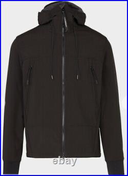 C. P Company Soft Shell Hooded Goggle Jacket Black Sz Xl Rrp315 Eu52