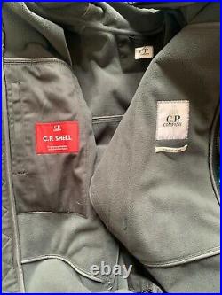 C. P Company Soft Shell Hooded Goggle Jacket Black Sz Xl Rrp315 Eu52