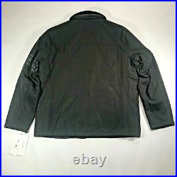 Calvin Klein Varsity Jacket Mens Sherpa Collar Size Large CM807084 Black NWT