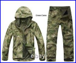 Camouflage Hunting Clothing Tactical Military Fleece Jacket Uniform Pants Suits