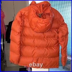 Camp7 Mens Parka Orange Size Medium Goose Down Vintage Puffer Jacket Coat USA